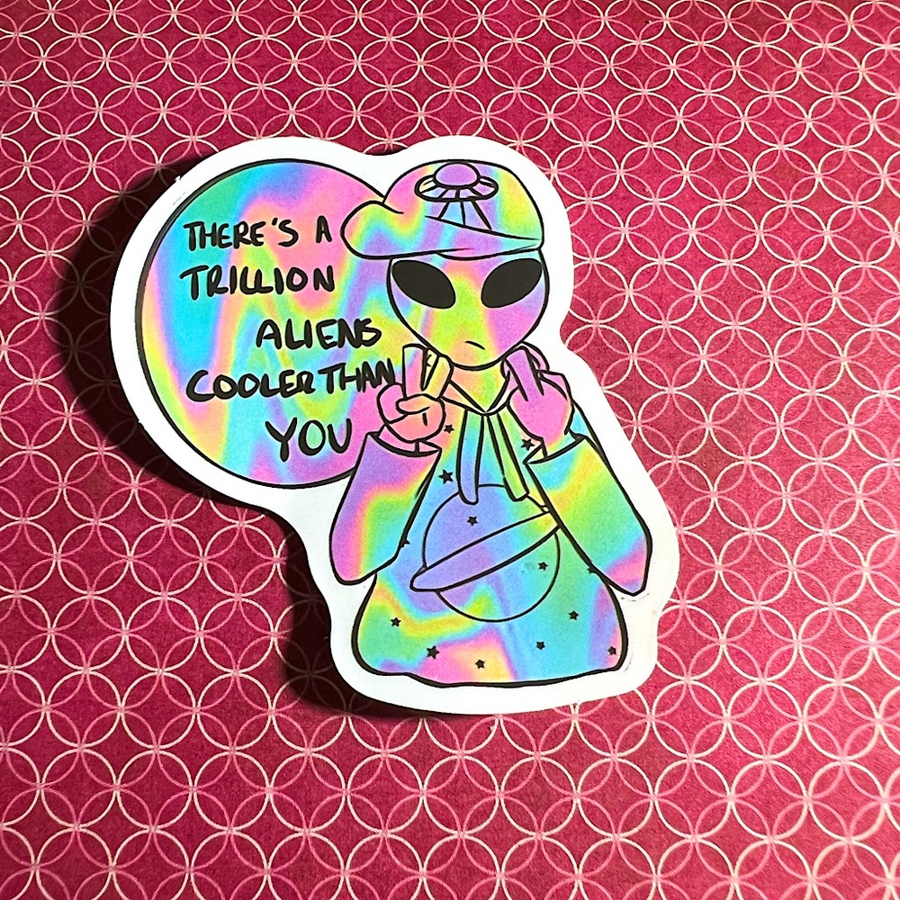 SHADEY Alien ET EBE Traveler Star Person Space People Single Decor Sticker